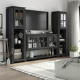 thumbnail image 4 of Furniture of America Tellun Wood 3-Piece Buffet Table and 2 Cabinet Set in Black, 4 of 15