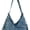 Blue, variant on Sunyuer Women Vintage Washed Denim Hobo Bag, Large Capacity Commuter Shoulder Tote Handbag, Casual Retro Denim Crossbody Bag with Adjustable Strap for Work Travel Daily Use