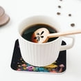 thumbnail image 5 of KLL Drink Coasters Set Square of 4,PU Leather Absorbent Coasters Set Decorative Coffee Cup Coasters Housewarming Gift for Home Decor-Colorful Mushroom, 5 of 5