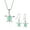 Green, variant on Xinyolin Faux Opal Inlaid Turtle Pendant Necklace Set, Hook Earrings Women's Jewelry