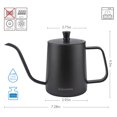 thumbnail image 4 of Easyworkz Gage Bouilloire à Col de Cygne pour Café Filtre 12 oz en Acier Inoxydable, Cafetière à Main, Noir, 4 of 6