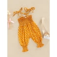 thumbnail image 3 of Chollius Summer One Piece Romper, Infant Baby Girl Romper Jumpsuit Sleeveless Halter Full Dot Print Bodysuit, 3 of 8