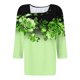 thumbnail image 5 of Fiudx Ropa de Mujer Blusa de Manga 3/4 a La Moda para Mujer, Camiseta Estampada, Top Informal, 5 of 5