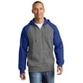 thumbnail image 2 of Sport-Tek Men's Raglan Colorblock Hooded Jacket, 2 of 2