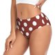 thumbnail image 2 of Balery Maroon And White Polka Dot Ropa Interior de Algodón para Mujer con Dibujo – Braguitas Cómodas y Elásticas, Estilo Clásico-Medium, 2 of 6