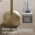 thumbnail image 5 of Round Metal Drink Table with Faux Marble Top, Brass Pole & Dome Base – Modern Small Pedestal Side Table for Living Room, Bedroom, or Office – Easy Assembly, Scratch-Resistant Base, 5 of 5