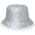 thumbnail image 6 of CoCopeaunts Metal Leather Wave Men Bucket Hat Plush Thickened Winter Keep Warm Basin Hat Reversible Fisherman Hat for Women, 6 of 8