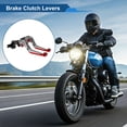 thumbnail image 2 of Palancas de freno y embrague cortas y largas para Kawasaki ZX14R 2006-2017, palanca de freno ajustable de motocicleta, aleación de aluminio, mango de titanio con extremo rojo, 2 of 6