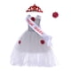thumbnail image 1 of Vestido de malla con tocado para disfraz de princesa para niña para actuación en el escenario Gris, 1 of 8