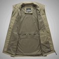 thumbnail image 4 of JUUYY Men's Golf Lightweight Photo Vest Fishing Travel Safari Vest Softshell Causal Sleeveless Jacket Trendy Outerwear Khaki M, 4 of 8