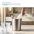 thumbnail image 6 of Home Zone Living 1.5 Gallon Round Open Top Wastebasket, Stainless Steel, Silver, 2 Pack with Trash Bags, 6 of 7