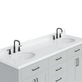 thumbnail image 5 of Ariel Hepburn 72 In. Double Oval Sink Bathroom Vanity With Carrara White Quartz Countertop 1.5 Edge In Grey, 5 of 10