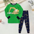 thumbnail image 2 of NOLDARES Toddler Baby Boy Clothes Boys Fall Winter Outfits Sweatshirt Cartoon Boy Long Sleeve 2pcs Outfits Set Clothing(Green,7-8 Y), 2 of 7