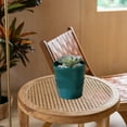 thumbnail image 3 of Yooshoverk Flower Pot, White, Plastic Glazed, Decorative Vase, Living Room Home Arrangement, 3 of 6