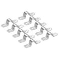 thumbnail image 1 of Unique Bargains 14mm Rigid Pipe Strap Clamp, 10 Pcs 304 Stainless Steel Two Hole U-shape Tube Clip, 1 of 5