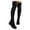 Black, variant on Knee High Boots Women Knit Flat Heel Mid Calf Knee High Booties Pull On 2025 Trendy Stretchy Round Toe Snow Boots
