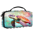 thumbnail image 2 of Herdesigns Ocean Turtle Carry Case Compatible with Nintendo Switch 2017 & Oled 2021, with 20 Game Card Slots, Sea Turtle Portable Travel Carrying Case Pouch for Accessories & Games, 2 of 8