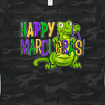 thumbnail image 4 of Inktastic Happy Mardi Gras Cute Alligator with Beads Women's T-Shirt, 4 of 5