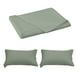 thumbnail image 2 of Solid Color Polyester Bed Sheet Set | 1 Sheet 150x230cm & 2 Pillowcases 74x48cm | Dark Blue Pink Yellow White Purple Red Green | Easy Care Durable Soft | Fade Resistant Washable | 3-Piece Bedding, 2 of 6