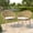 Beige,Light Brown,Teak, variant on Outdoor Wicker Papasan Dining Chairs Set of 2, Modern Patio Chairs with Teak Finish Legs, Dark Gray PE Rattan, Water Resistant Cushions, Garden Bistro Seating