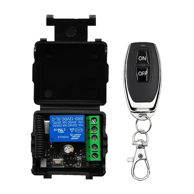 Interruptor de Control Remoto Inalámbrico de 433 MHz, Relé , Interruptor de Control Remoto de 12 V para Control de Bomba de Agua de Motor de Puerta de Garaje
