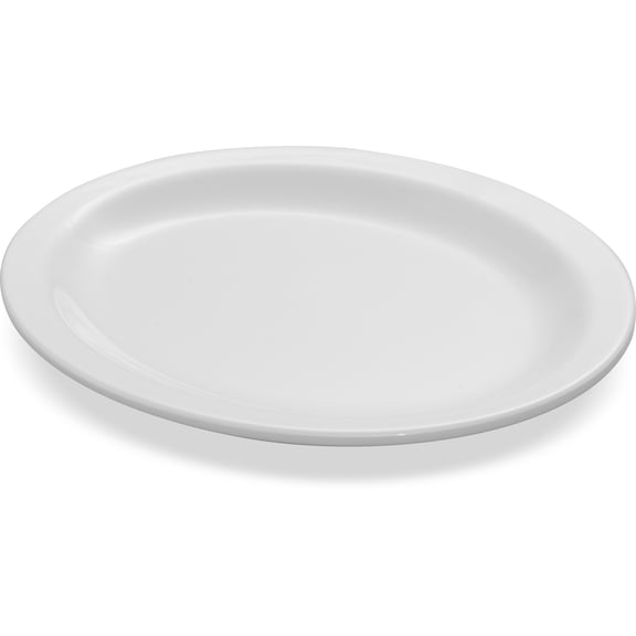 Carlisle Kingline Melamine Oval Platter Tray, 12" x, 9", White
