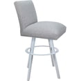 thumbnail image 4 of Swivel Metal Extra Tall Stool Sommerville 34" Seat -Hemsath Slate Fabric - White, 4 of 4