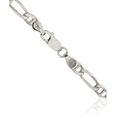 thumbnail image 2 of 925 Sterling Silver 4.5mm Figaro Link Anchor Mariner Chain Necklace, 2 of 4