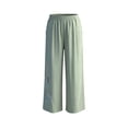 thumbnail image 3 of Favoffer Women's Linen Embroidered Pants Loose Casual Solid Color Slimming Trousers Breathable Fashion Summer Bottom for Holiday Leisure Street, 3 of 6