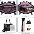 thumbnail image 4 of Handbag for Women Crossbody Shoulder Bag Vegan Leather Tote Top Handle Hobo Bags Large Capacity, 4 of 7