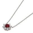 thumbnail image 1 of Pre-Owned Harry Winston Sunflower Ruby Diamond Necklace, Platinum PT950, Women's., 1 of 4
