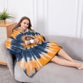 thumbnail image 5 of Oversized Wearable Blanket Hoodie,Orange Blue Tie Dye Mandala Pattern Sherpa Blanket Hoodie with Super Pockets,Super Warm Fuzzy Pullover for Women & Men, 5 of 6