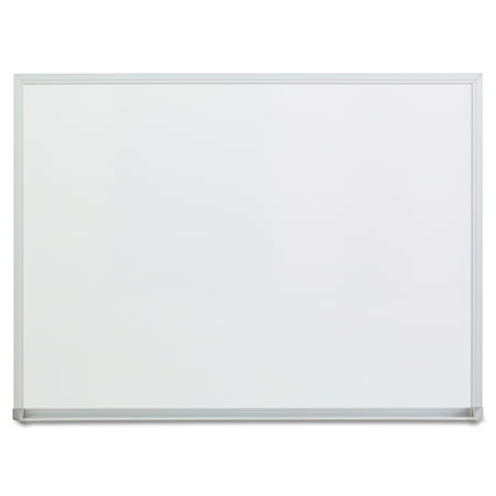 Demonstration Dry Erase - Universal Dry-Erase Board, Melamine, 24 x 18, Satin-Finished Aluminum Frame -UNV43622