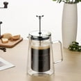 thumbnail image 4 of 650ml French Press Coffee Maker - Double Wall Borosilicate Glass Tea Kettle, Home Coffee Pot with Filter, 4 of 6