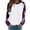 Purple, variant on Kelon Womens Football Print Crew Neck Sweatshirts Long Sleeve Casual Pullover Top Game Day Outfits, L