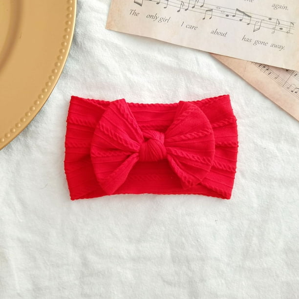 Diadema para bebé recién nacido, turbante de punto elástico, lazo de nailon suave, accesorios para el cabello