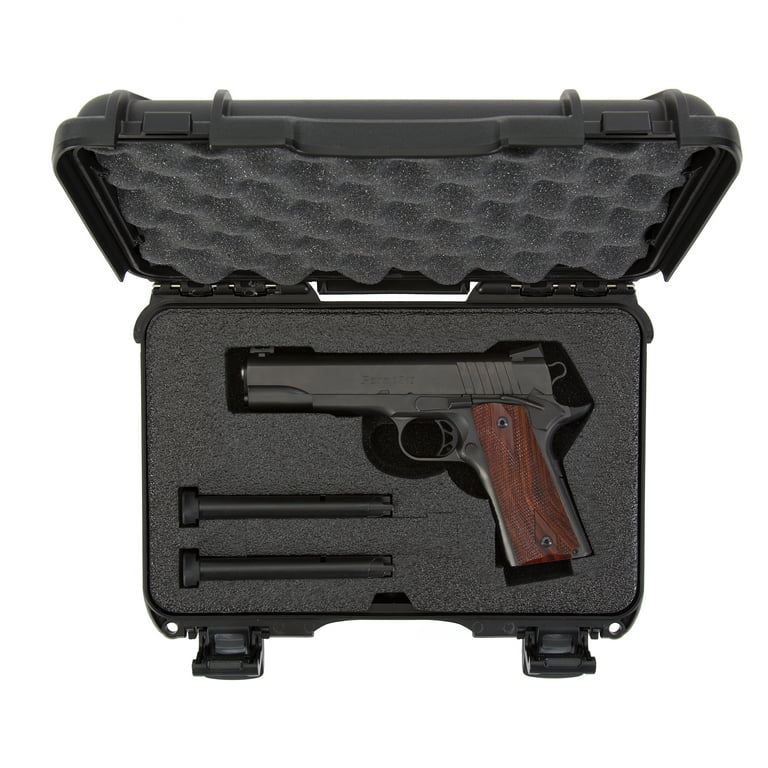 Nanuk 909 Waterproof Professional Classic Pistol/Gun Case, Military  Approved with Custom Insert - Black 