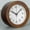 Round Brown, variant on Round Wooden Alarm Clock with Arabic Numerals, Non-Ticking Silent, Backlight, Battery Operated, Nature