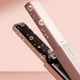 thumbnail image 3 of Plancha de pelo inalámbrica, mini plancha y rizador de cerámica portátil 2 en 1, plancha de viaje recargable USB-C, bloquea la humedad y el brillo, 3 niveles ajustables (rosa), 3 of 5
