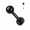 Black, variant on Threadless Push-In Top Ball 16G Labret with Flat Back 20ga 18ga 16ga Sold Each