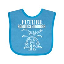 Inktastic Future Robotics Engineer Robot Boys or Girls Baby Bib