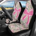thumbnail image 3 of XYZCANDO Camo Bow Car Seat Covers for Women, Pink Camo Front Seat Protectors, Stylish Auto Interior Accessories for Cars SUV, 3 of 7