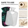 thumbnail image 4 of 2L Hot Water Bottle with Soft Velvet Cover PVC Hot Water Bag for Pain Relief Long-Lasting Warmth Cute Green Dinosaurs, 4 of 8