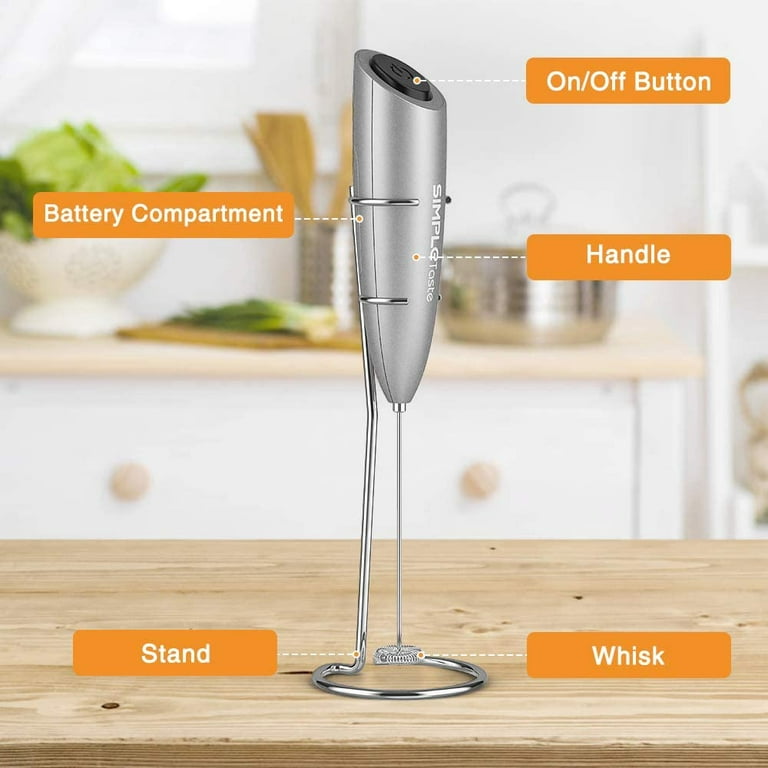 Blender Milk Frother Handheld Electric Mixer Foam Maker Stainless Whis –  TheWokeNest