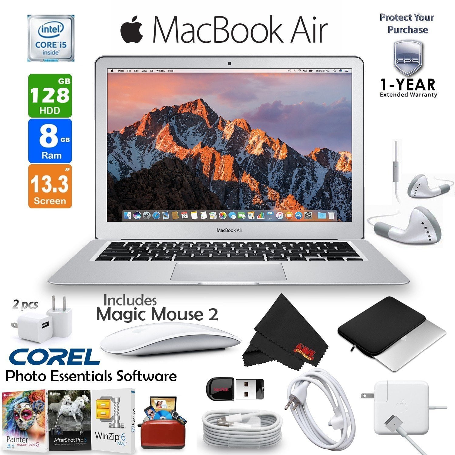 6ave Apple 13 3 Macbook Air 128gb Ssd Apple Magic Mouse 2 Mac