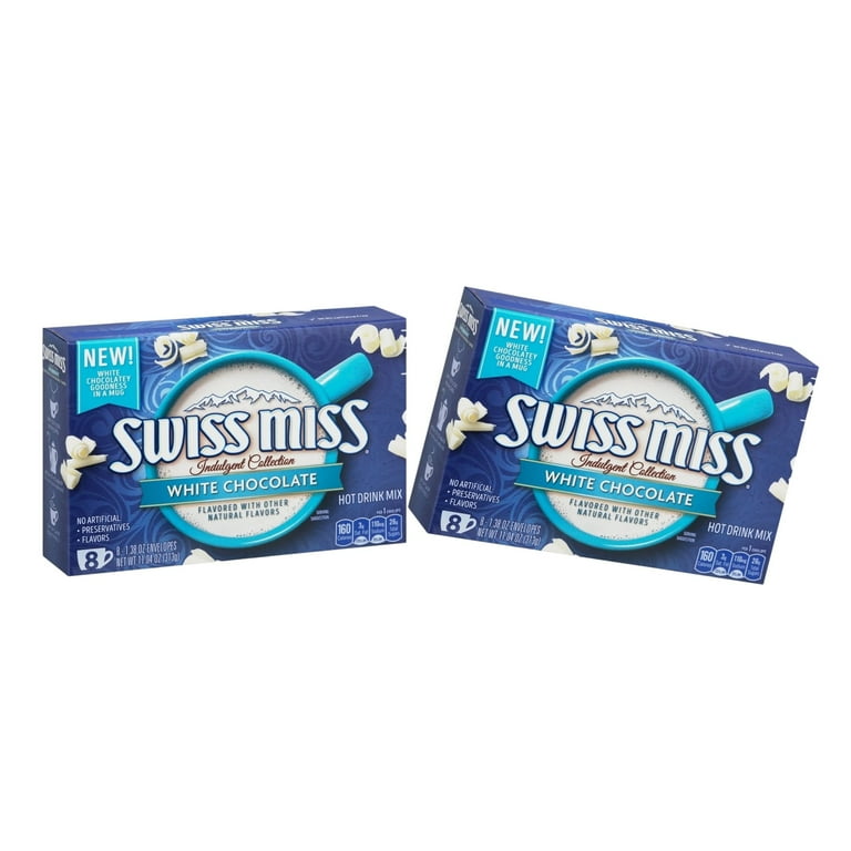 Swiss Miss Hot Drink Mix, White Chocolate, 2 Pack, 16 Total