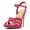 Pink, variant on FSJ Women Stylish Strappy Round Open Toe Ankle Strap Sandals Platform Stilettos High Heel Formal Events Parties Shoes Size 8 Purple
