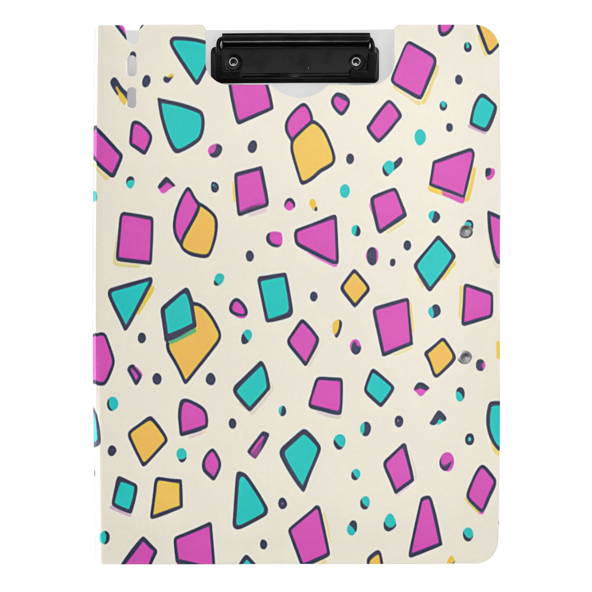 FORMRS A4 Clipboard Folder with Pen Holder Horizontal Foldable School Office Binder, Beige Retro Pattern