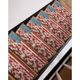 thumbnail image 3 of Independence Day Daisy Stair Treads Non Slip for Steps Vintage Red Blue Stripe U.S. Flag Flower Leaf 4 Pcs Reusable Adhesive Stair Runner Mats for Dogs Elders Carpet Treads Rugs for Staircase 8x30 In, 3 of 7