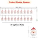 thumbnail image 4 of Luces De Cadena De Navidad, Juego De 20 Faros Led De PapÁ Noel, Alimentado Por BaterÍa, Luces De Cadena De DecoraciÓn De Árbol De Navidad Blanco CÁlido, Vacaciones, Fiesta, 4 of 5